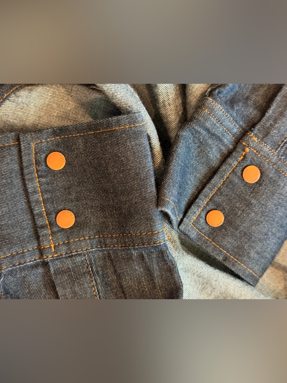 Calvin Klein Dark Denim Western Snap Front Shirt - Picture 6 of 9